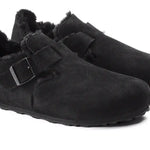 Birkenstock London en Fourrure d'agneau Suede Black Birkenstock