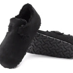 Birkenstock London en Fourrure d'agneau Suede Black Birkenstock