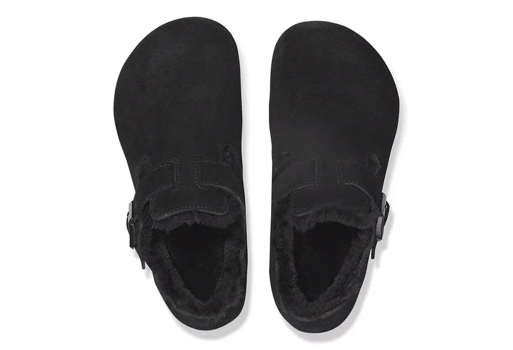 Birkenstock London en Fourrure d'agneau Suede Black Birkenstock