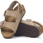 Birkenstock Milano AS Kids Suede Leather - Taupe Birkenstock