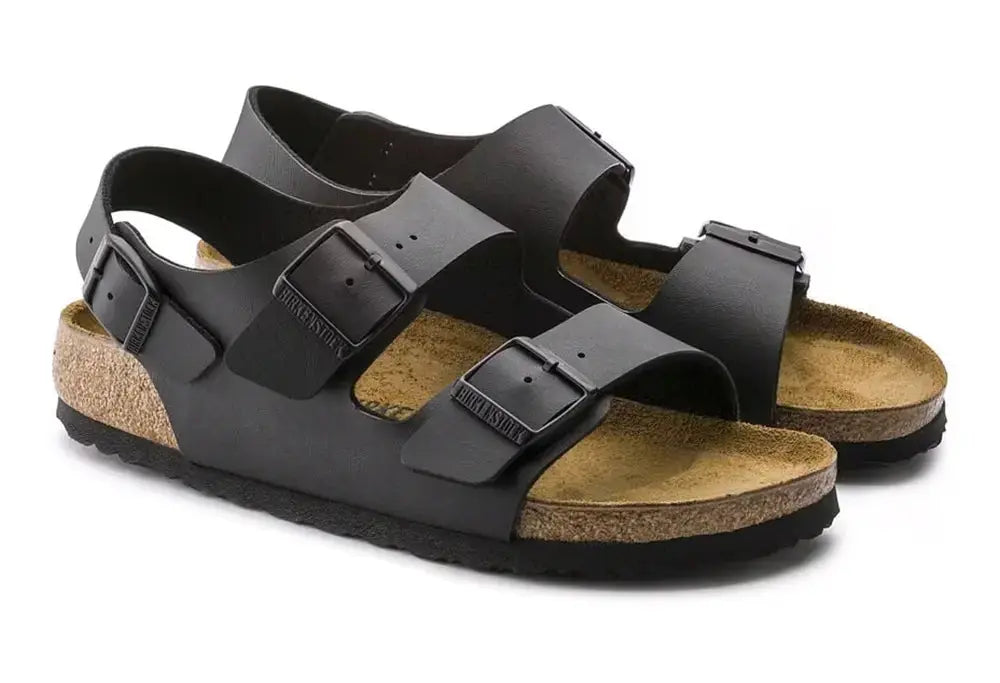 Birkenstock Milano Birko-Flor - Black - NARROW FIT Birkenstock