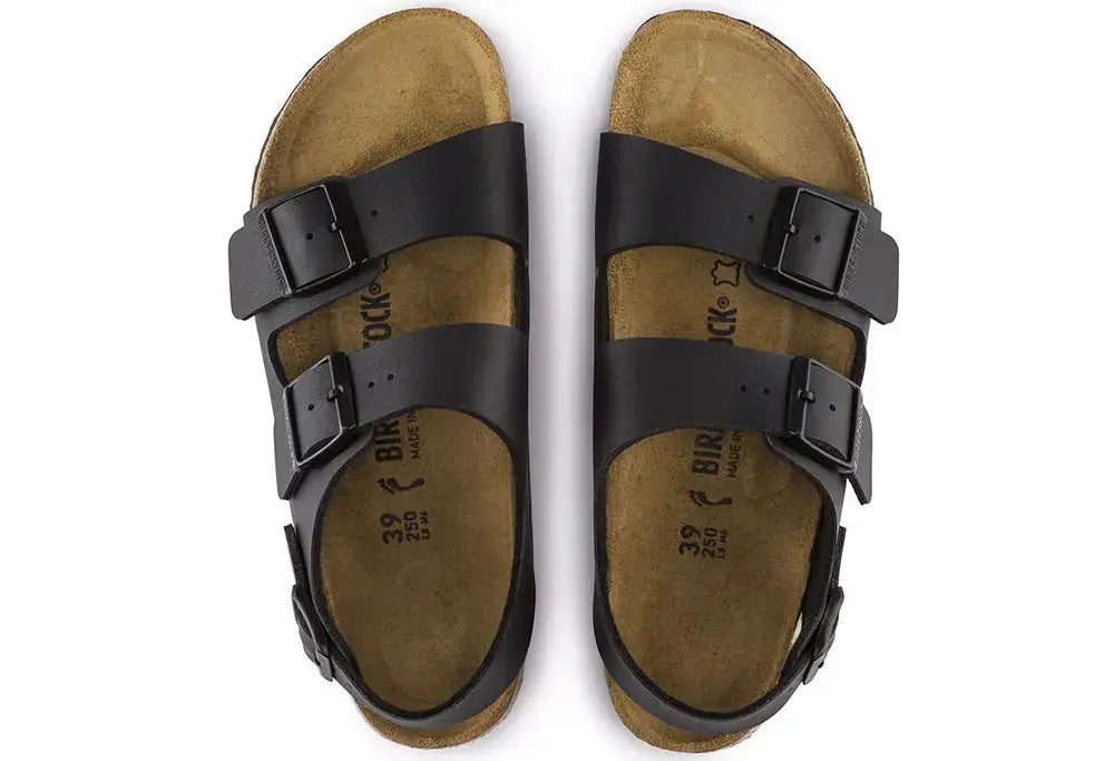 Birkenstock Milano Birko-Flor - Black - REGULAR FIT Birkenstock