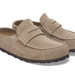 Birkenstock Naples Wrapped Suede Taupe - Narrow Fit Birkenstock