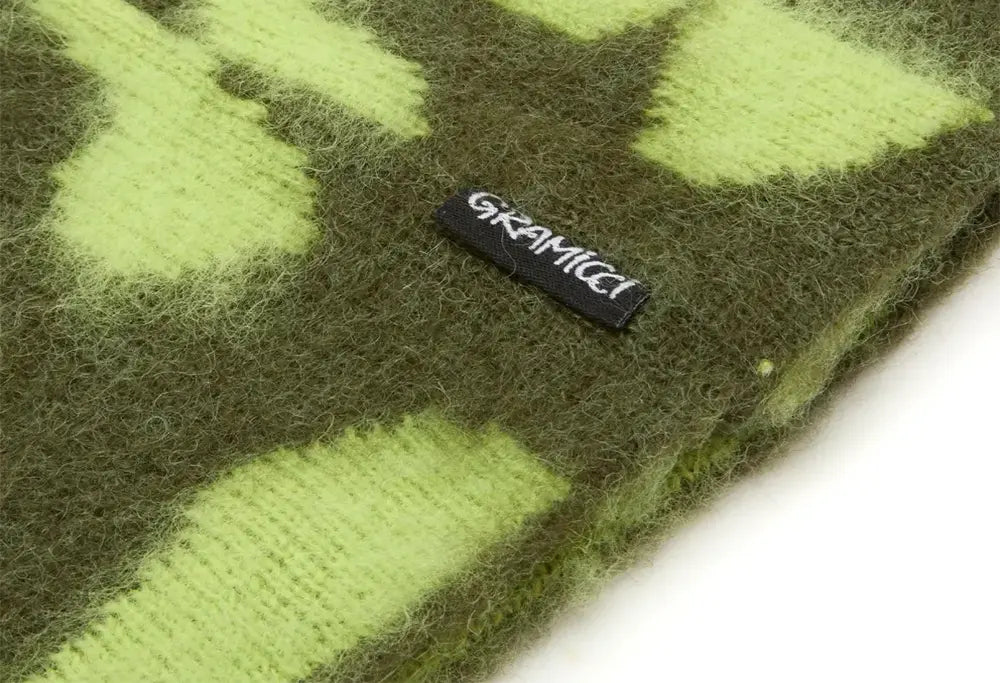 Bonnet Gramicci Mohair Burly Runningman 'Chartreuse' Gramicci