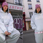 Champion Sweat Capuche Gris et Rose 'Belleville' Champion