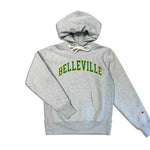 Champion Sweat Capuche Gris vert et Orange 'Belleville' Made in USA Champion