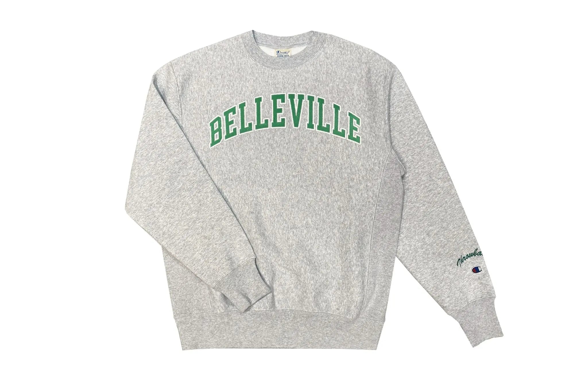 Champion Sweat Gris et Vert 'Belleville' Champion