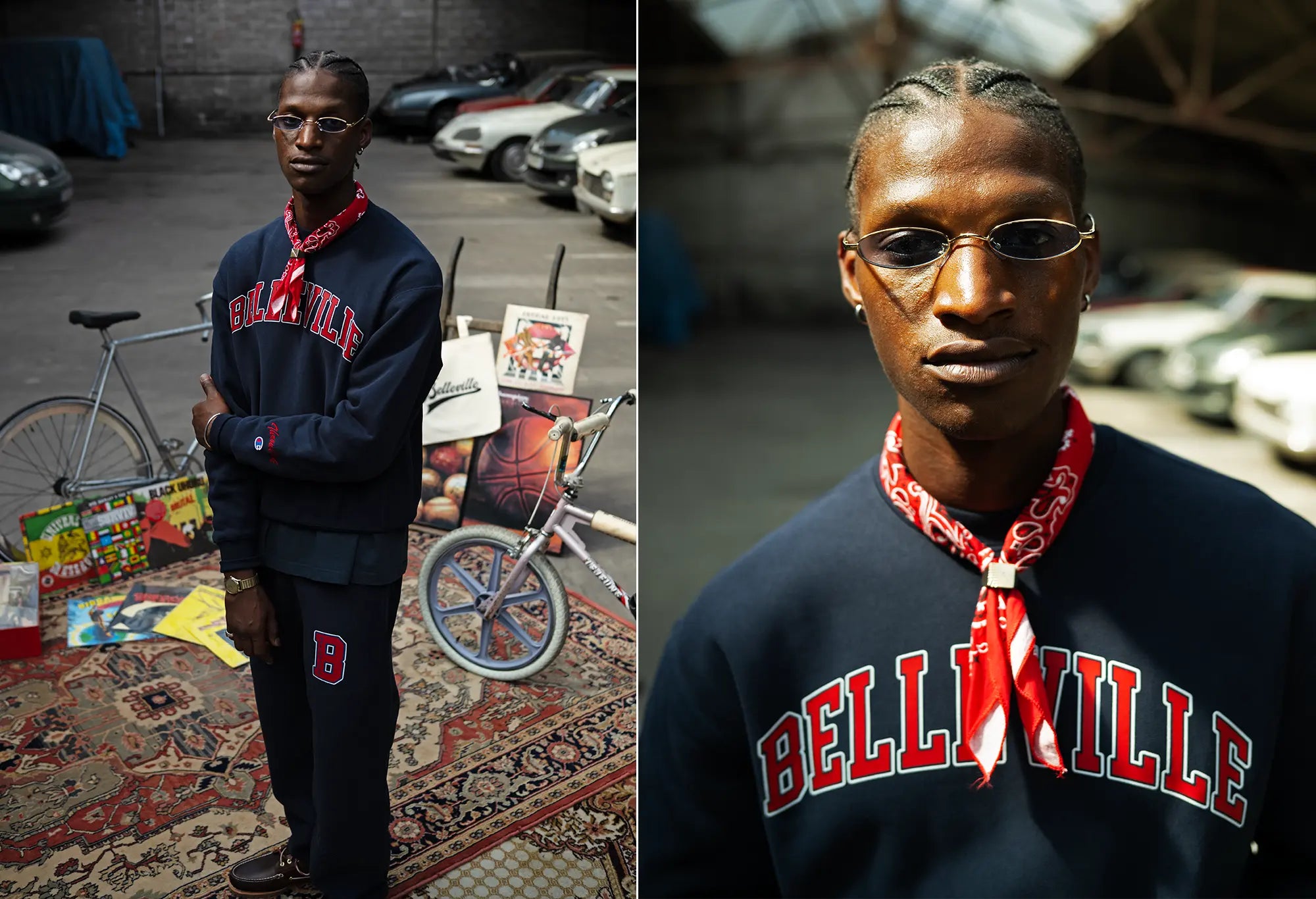 Champion Sweat Marine et Bordeaux 'Belleville' Champion