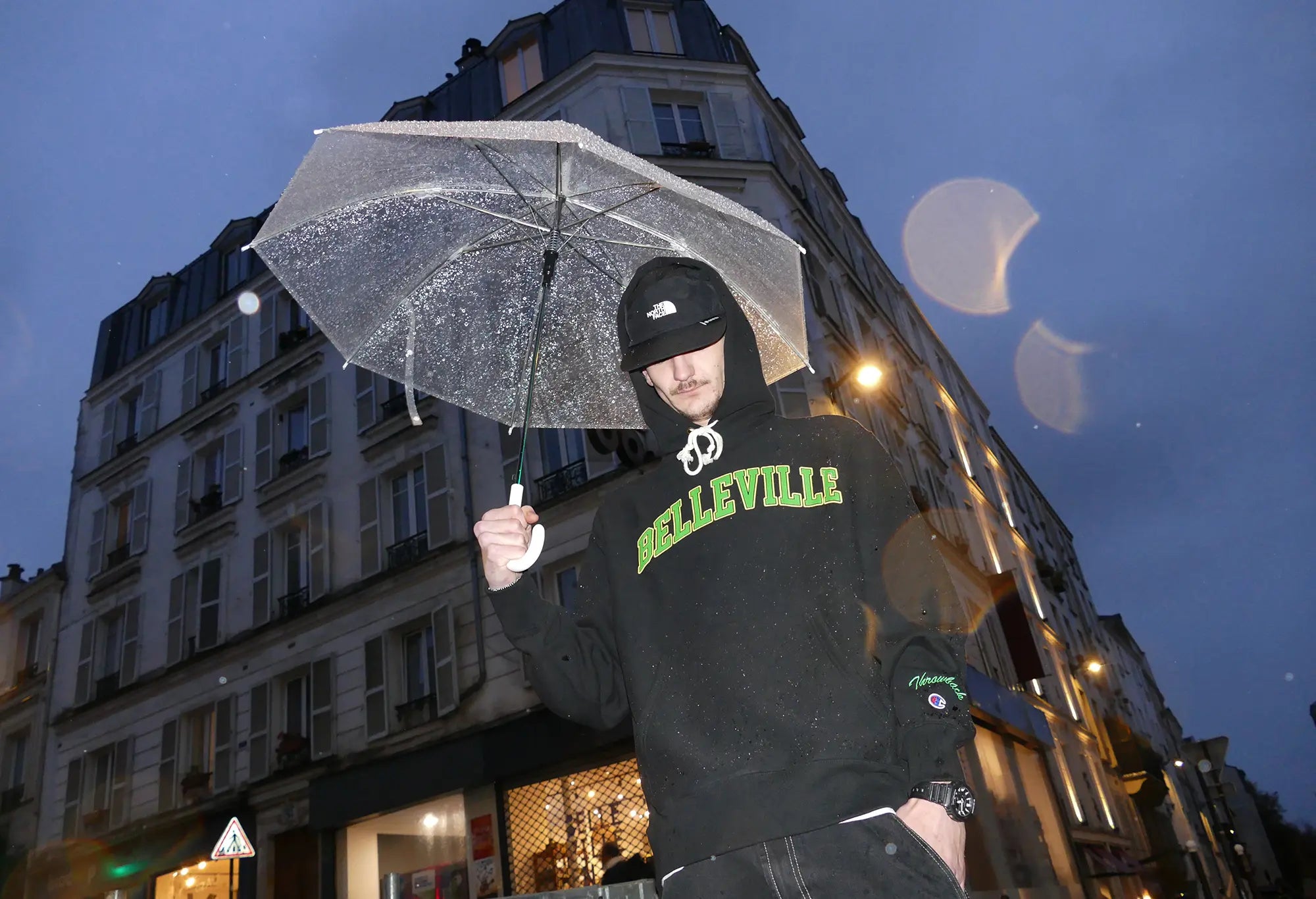 Champion Sweat capuche Noir et vert 'Belleville' Champion