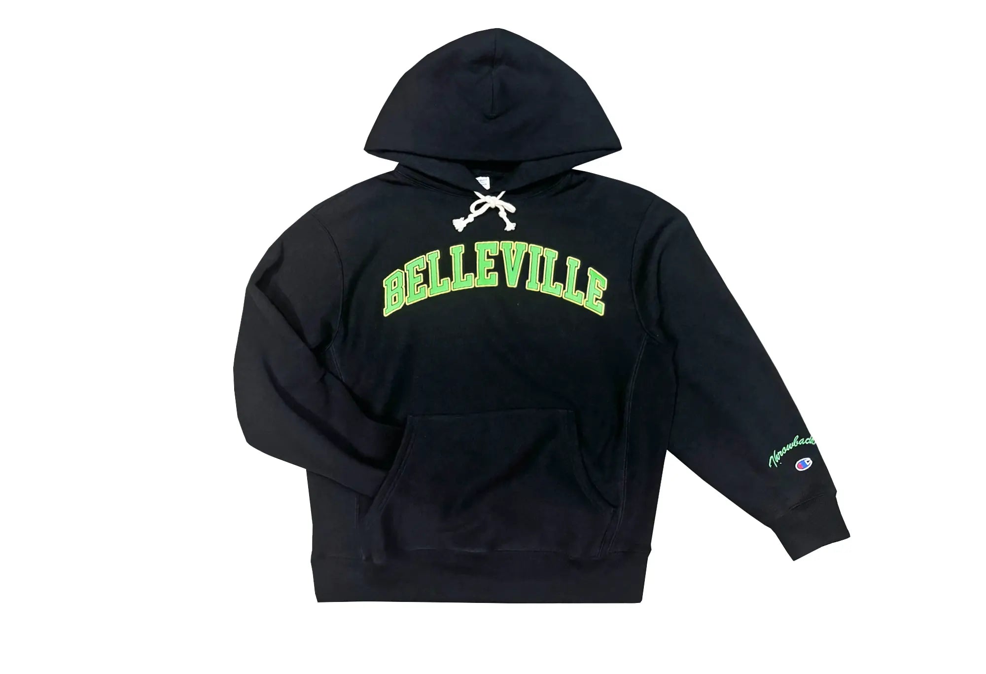 Champion Sweat capuche Noir et vert 'Belleville' Champion