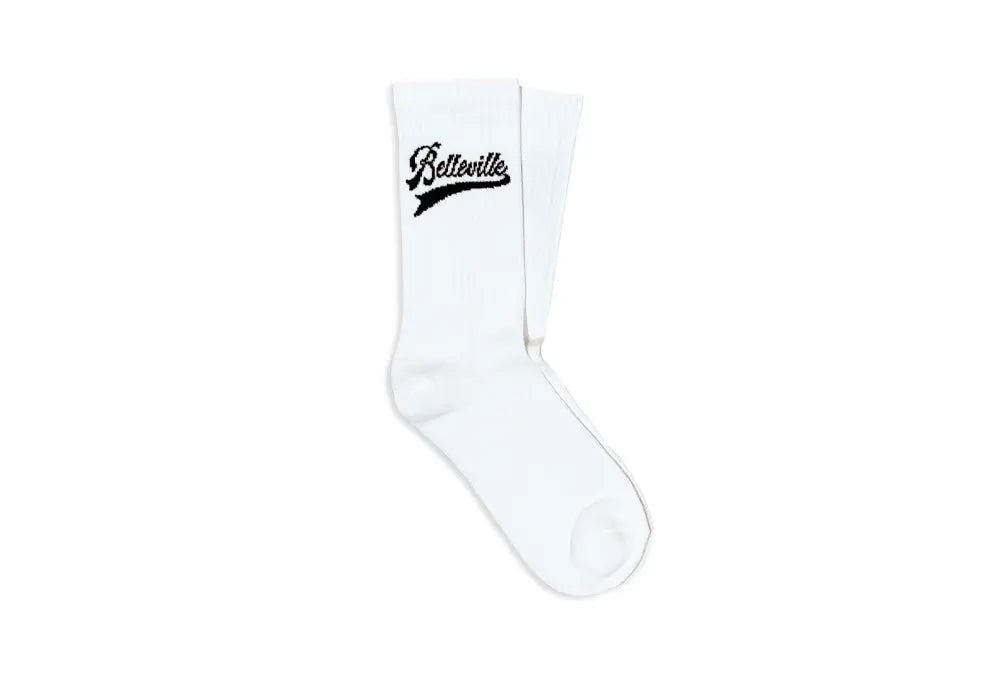 Chaussettes Belleville Blanche et Noir Throwback