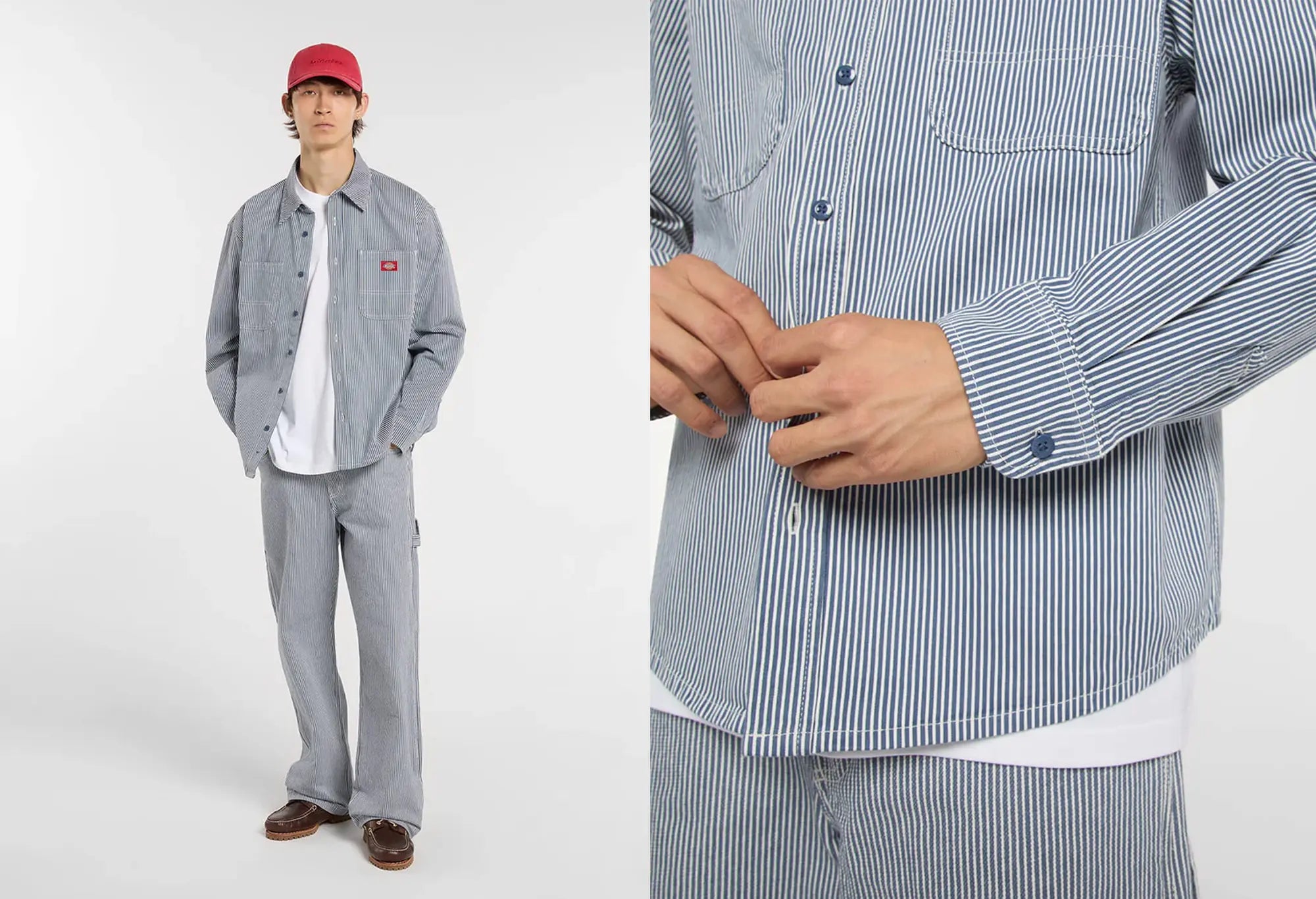 Dickies Chemise de travail Hickory style rétro indigo Dickies