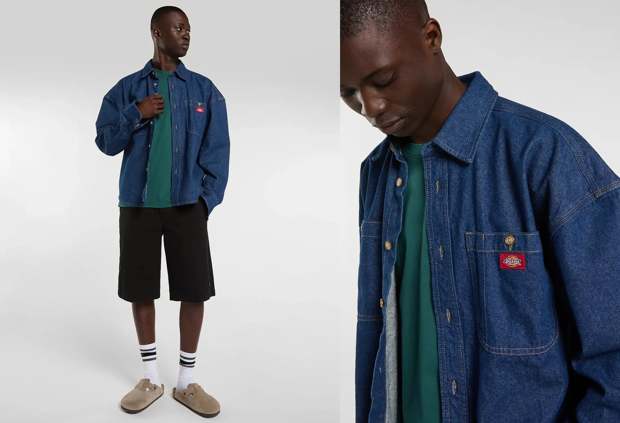 Dickies Chemise en jean à manches longues Mechanic Raw Blue Dickies