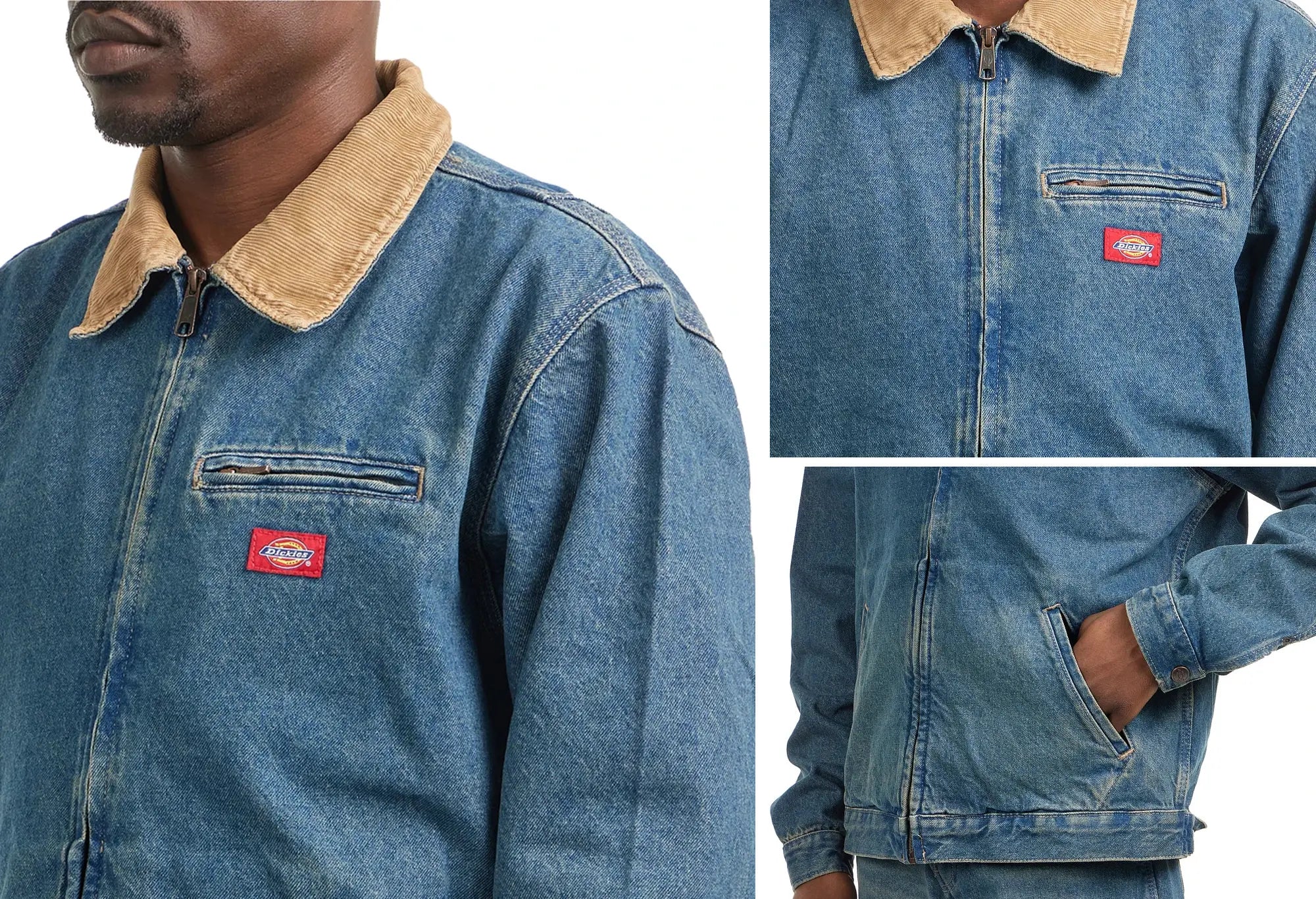 Dickies Denim Painter Jacket Khaki Tinted Blue Dickies