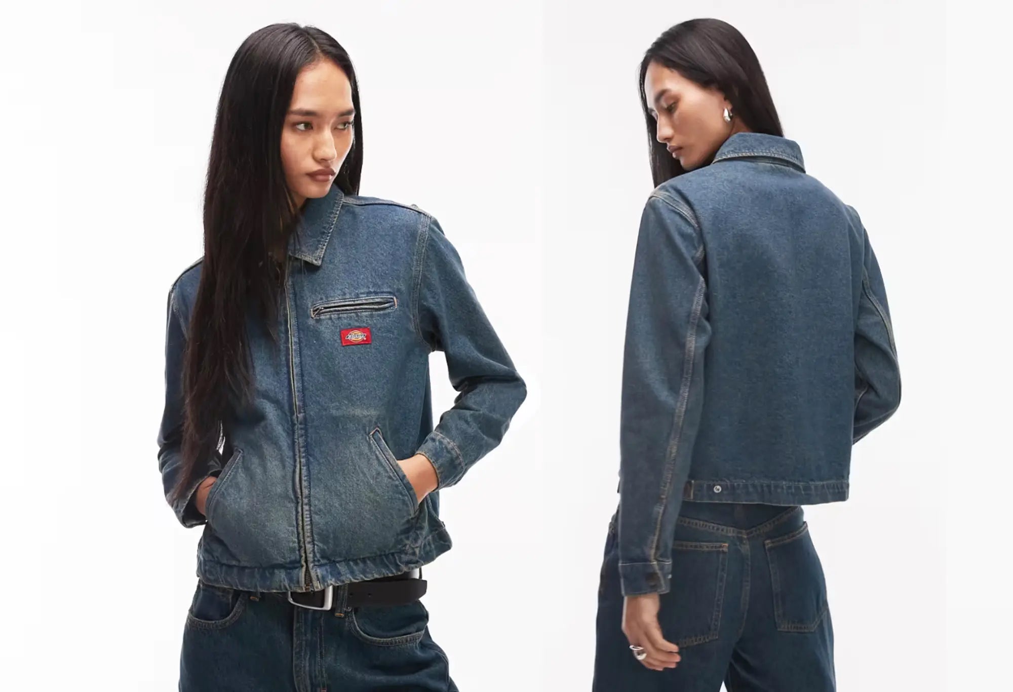 Dickies Denim Painter Jacket W Khaki Tinted Blue Dickies