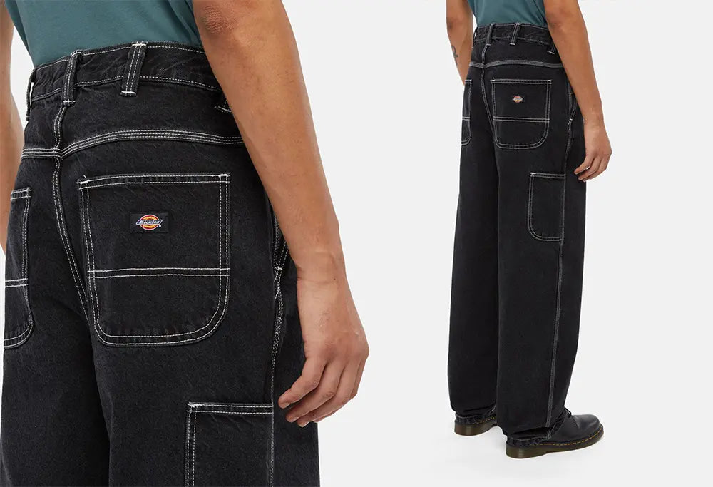 Dickies Jean Madison Baggy noir délavée Dickies