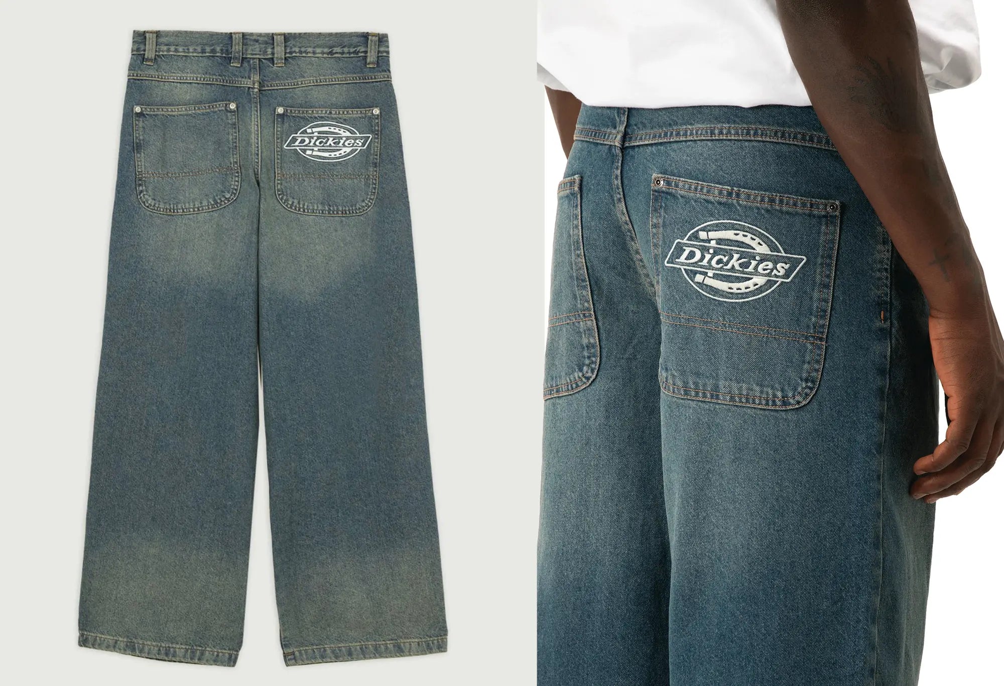 Dickies Jean droit Ample Hilham Kaki blue Dickies