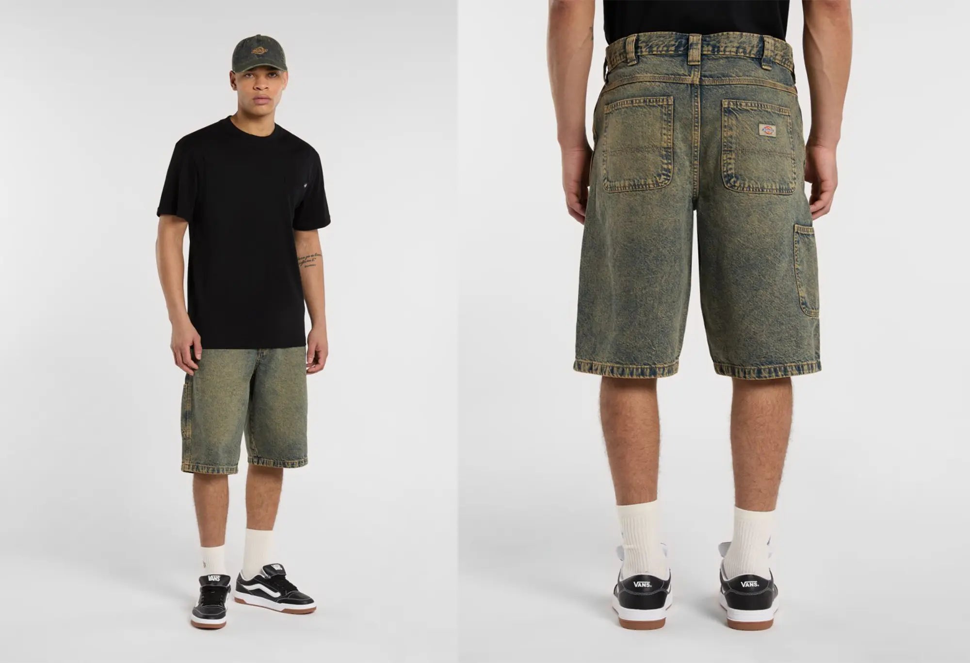 Dickies Madison Denim Shorts 'Yellow Fade' Dickies