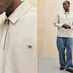 Dickies Ranch QZ Shirt SS - Beige Dickies
