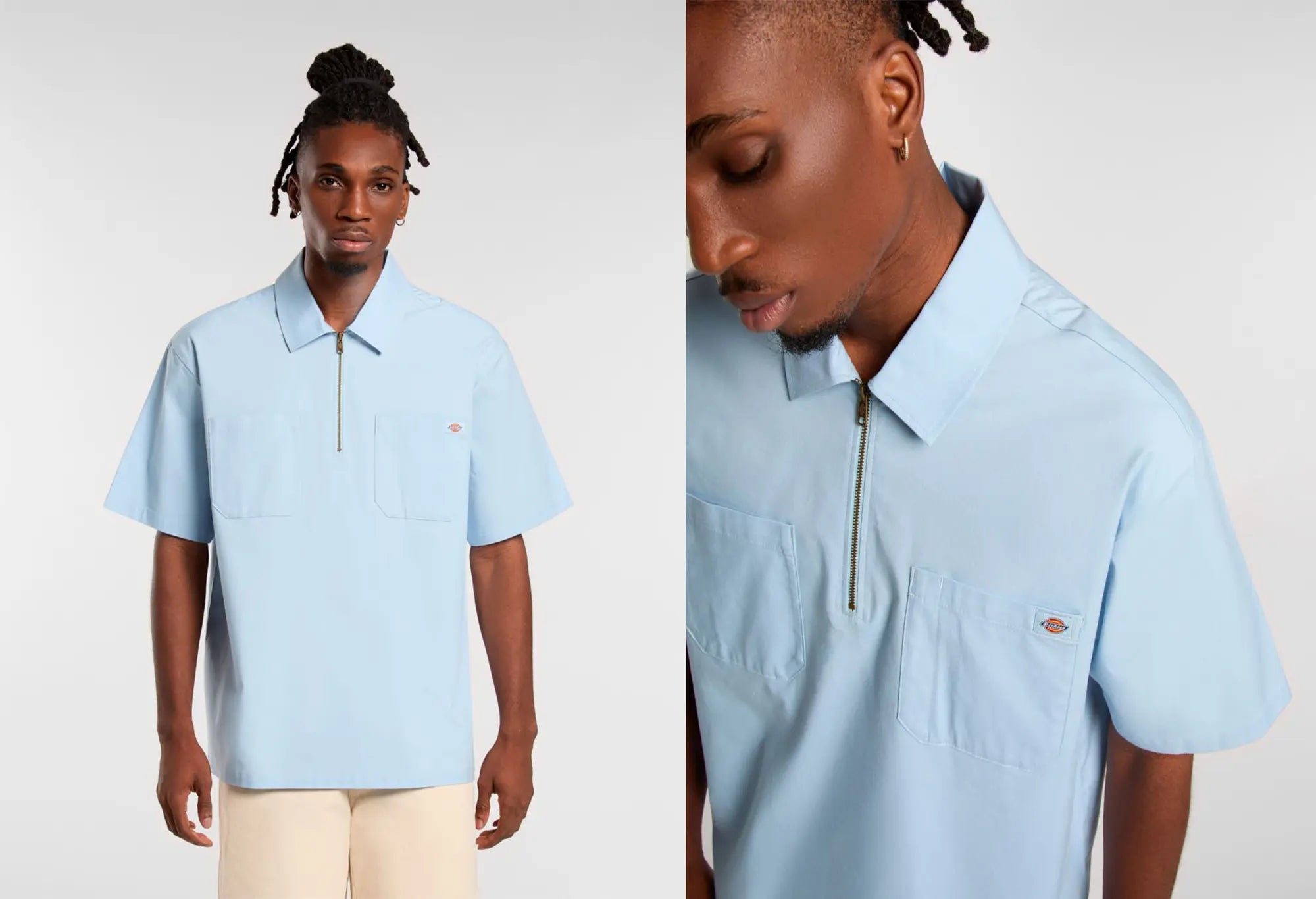 Dickies Ranch QZ Shirt SS - Skyway Dickies
