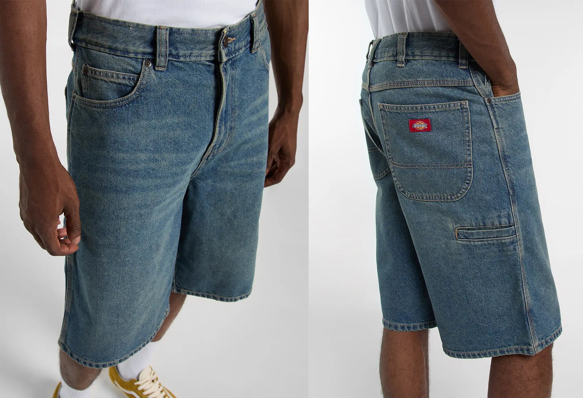 Dickies Short en jean ample 958 13-Inch - Khaki tinted blue Dickies