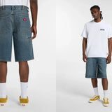 Dickies Short en jean ample 958 13-Inch - Khaki tinted blue Dickies