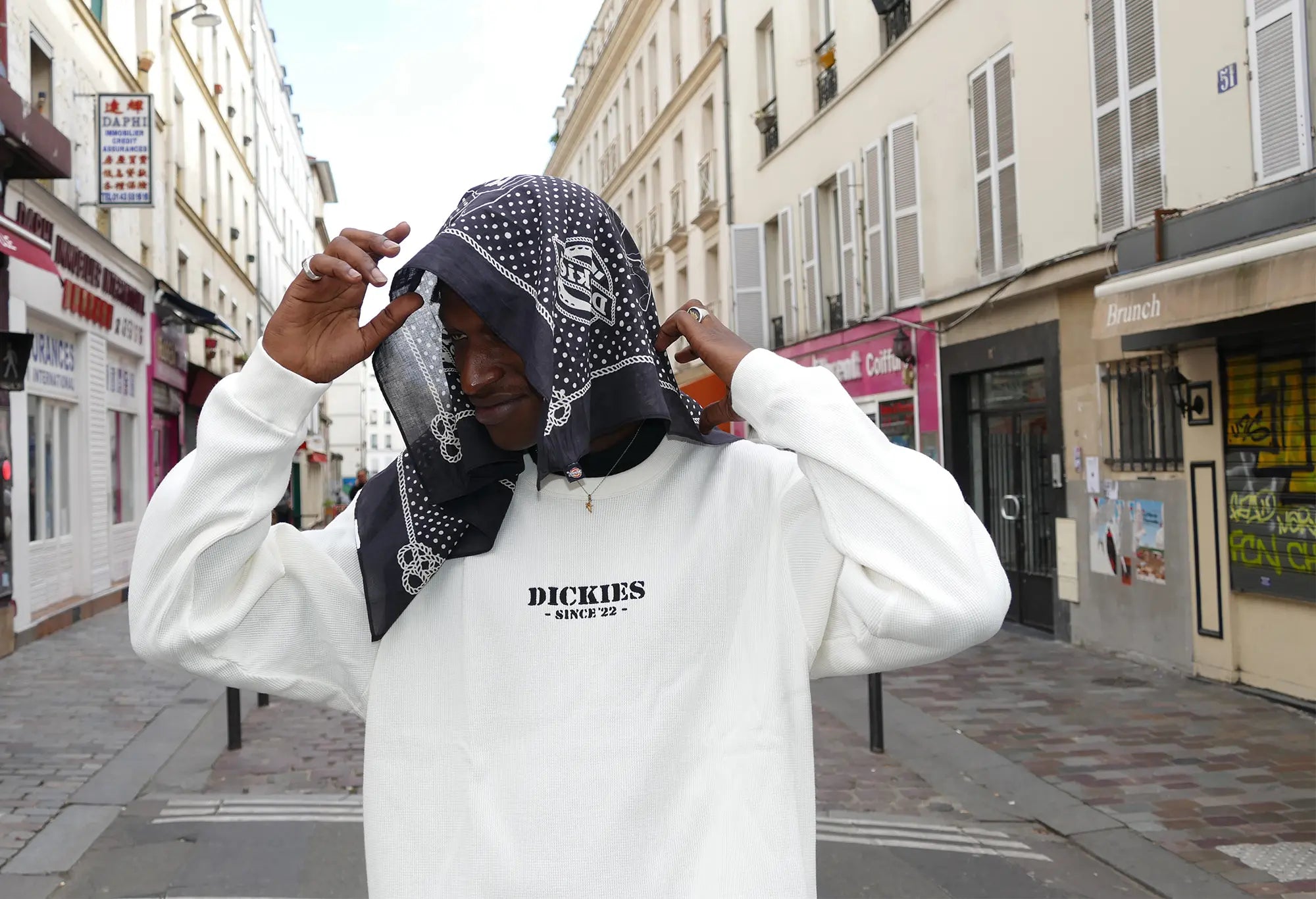 Dickies T-Shirt Manches Longues Waffle Egret Dickies