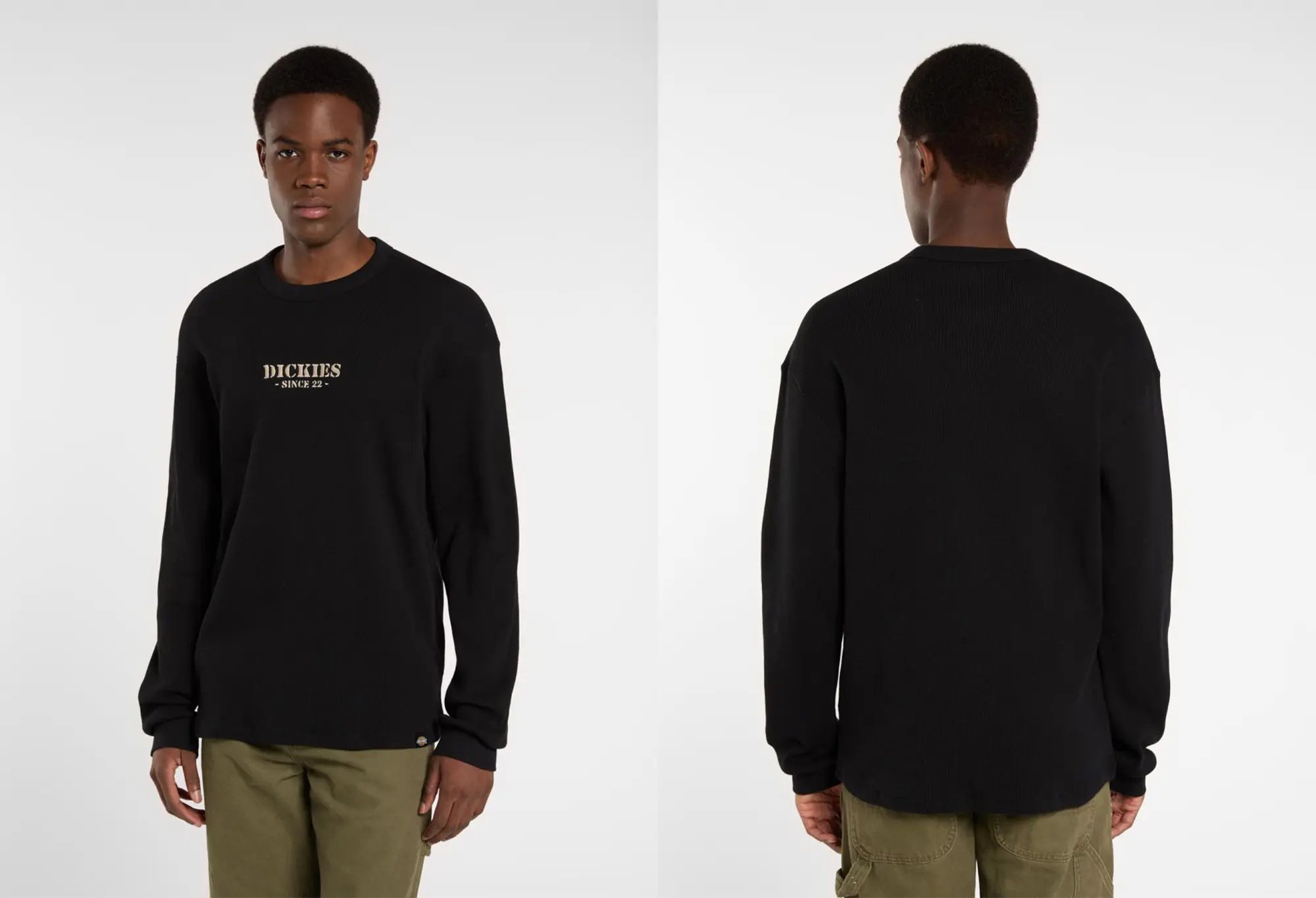 Dickies T-Shirt Manches Longues Waffle Noir Dickies