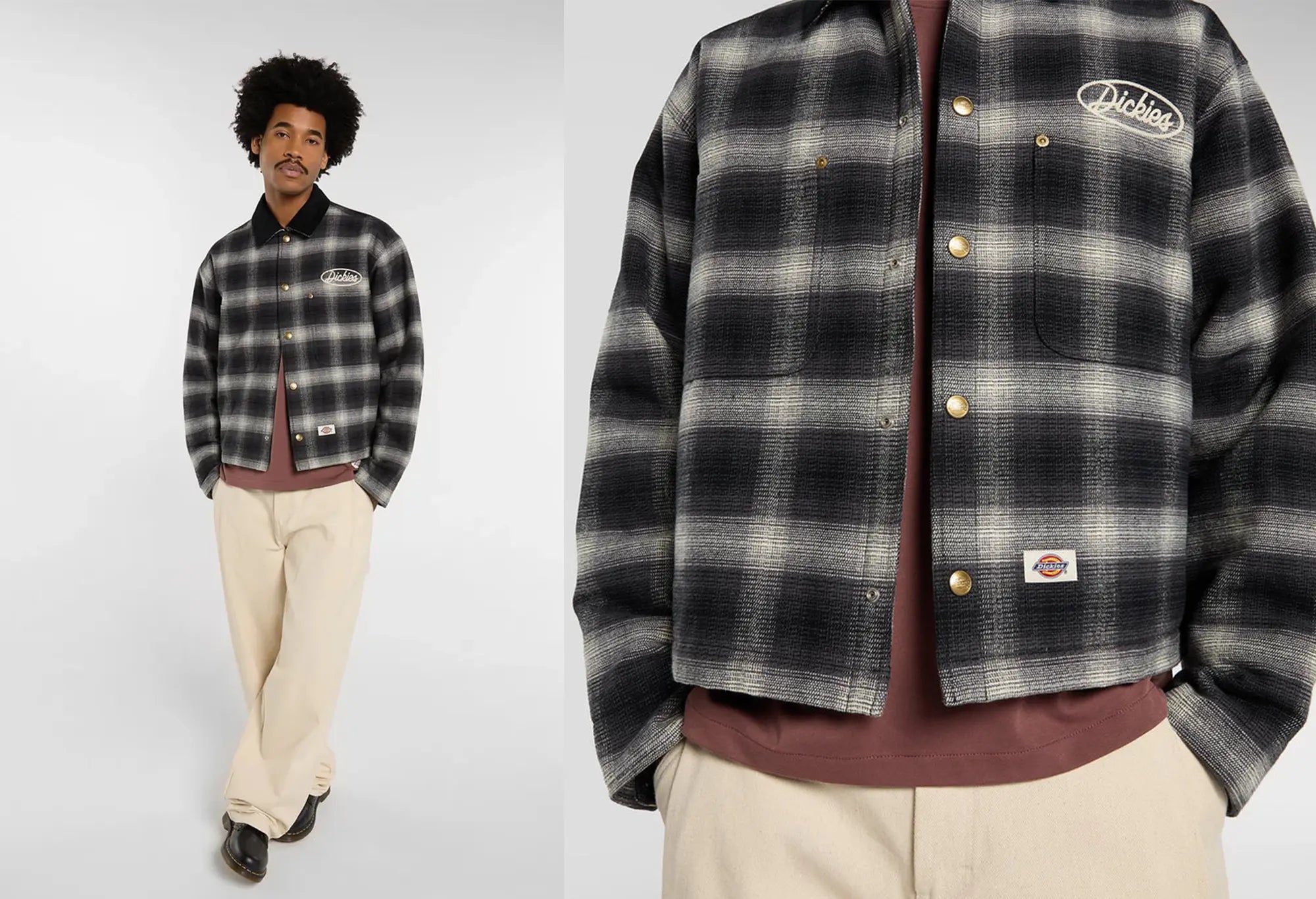 Dickies Veste De Travail En Flanelle Taylor - Black Dickies