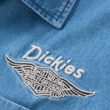 Dickies X Harley Davidson Chemise de Travail Chambray Bleu Dickies