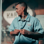 Dickies X Harley Davidson Chemise de Travail Chambray Bleu Dickies
