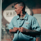 Dickies X Harley Davidson Chemise de Travail Chambray Bleu Dickies