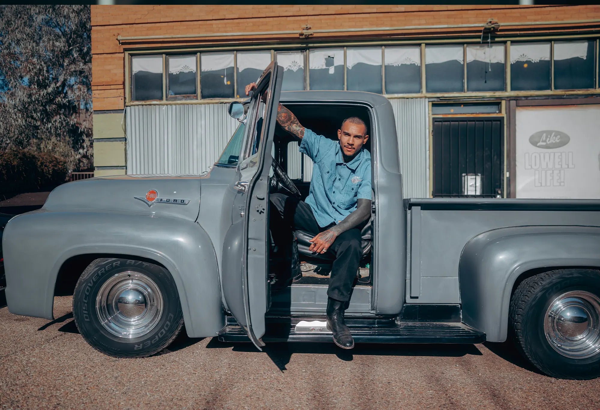 Dickies X Harley Davidson Chemise de Travail Chambray Bleu Dickies