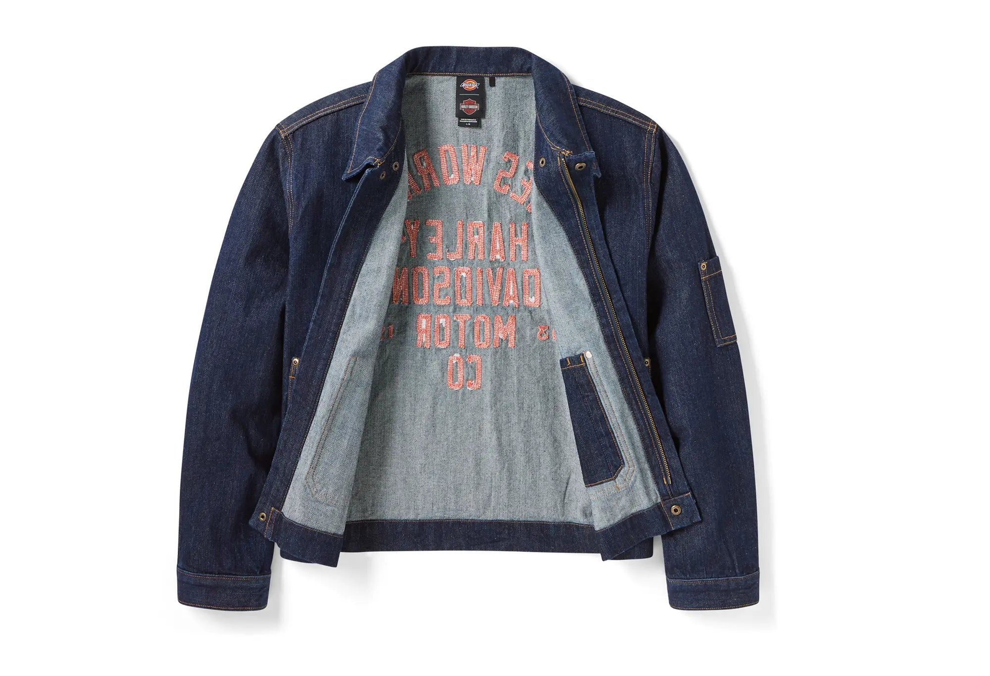 Dickies X Harley Davidson Denim Jacket Rinsed Indigo Dickies