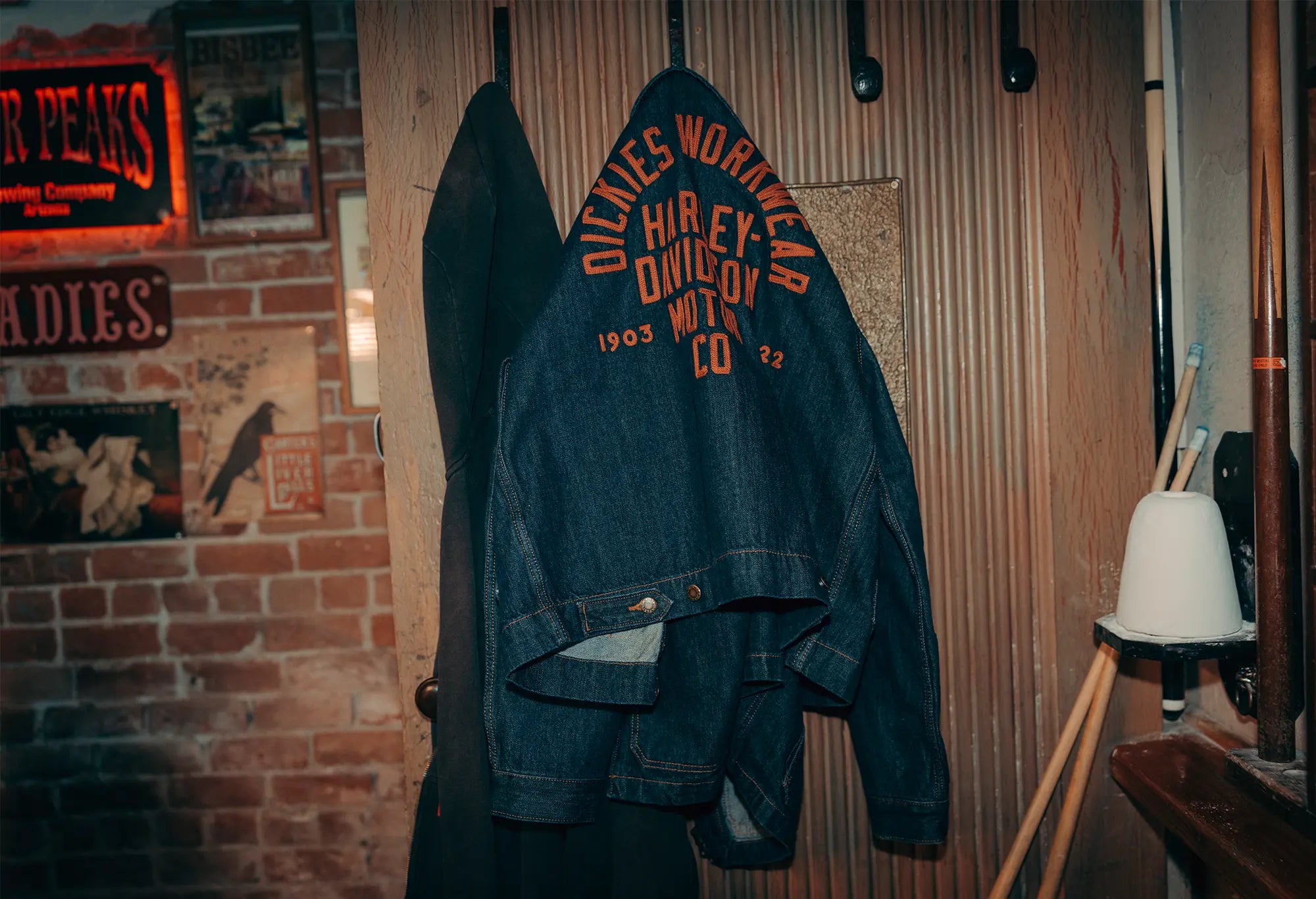 Dickies X Harley Davidson Denim Jacket Rinsed Indigo Dickies