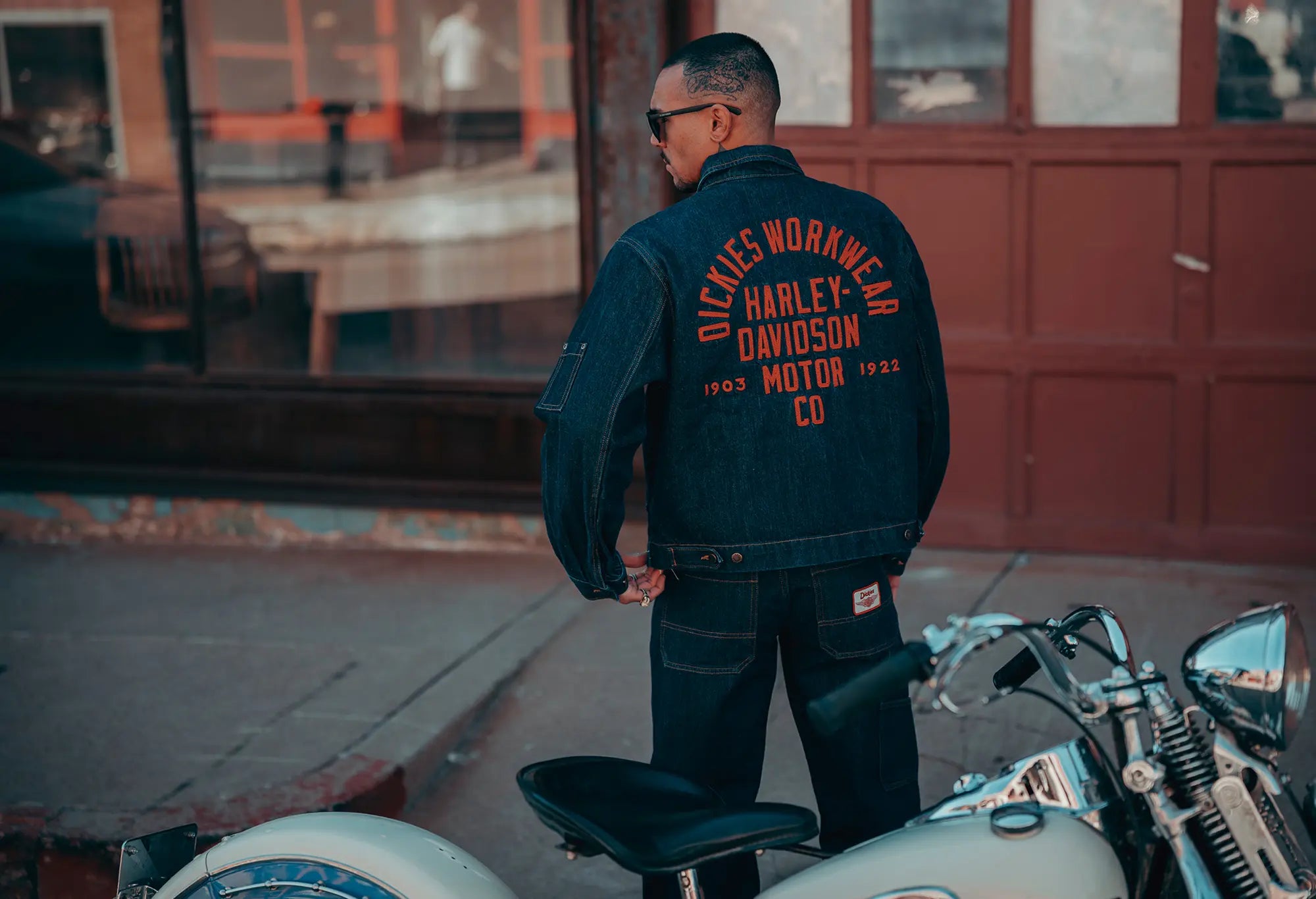 Dickies X Harley Davidson Denim Jacket Rinsed Indigo Dickies