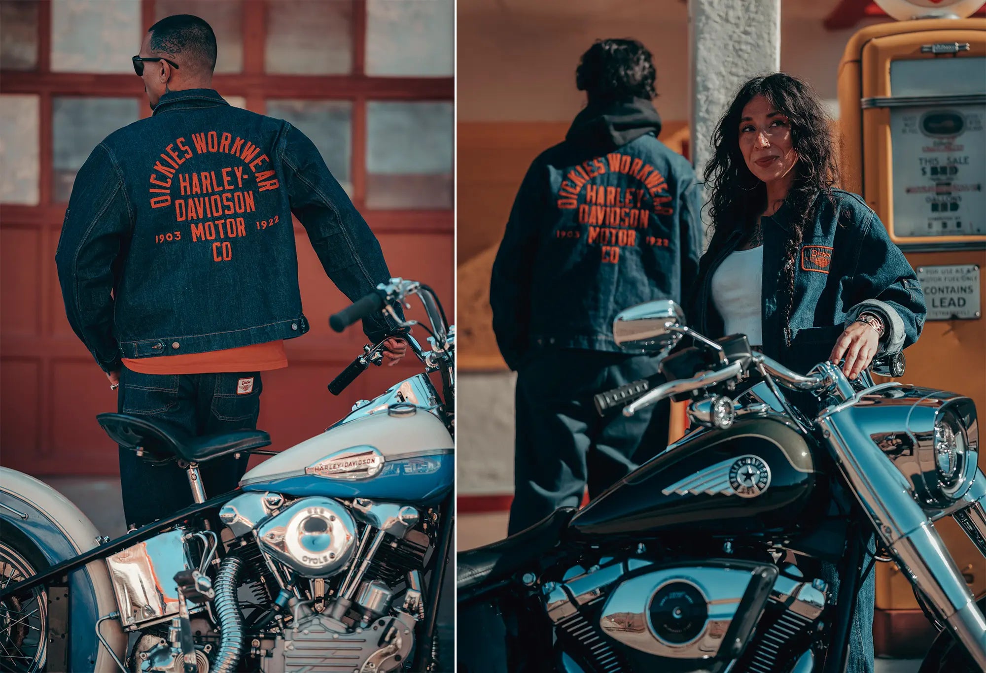 Dickies X Harley Davidson Denim Jacket Rinsed Indigo Dickies
