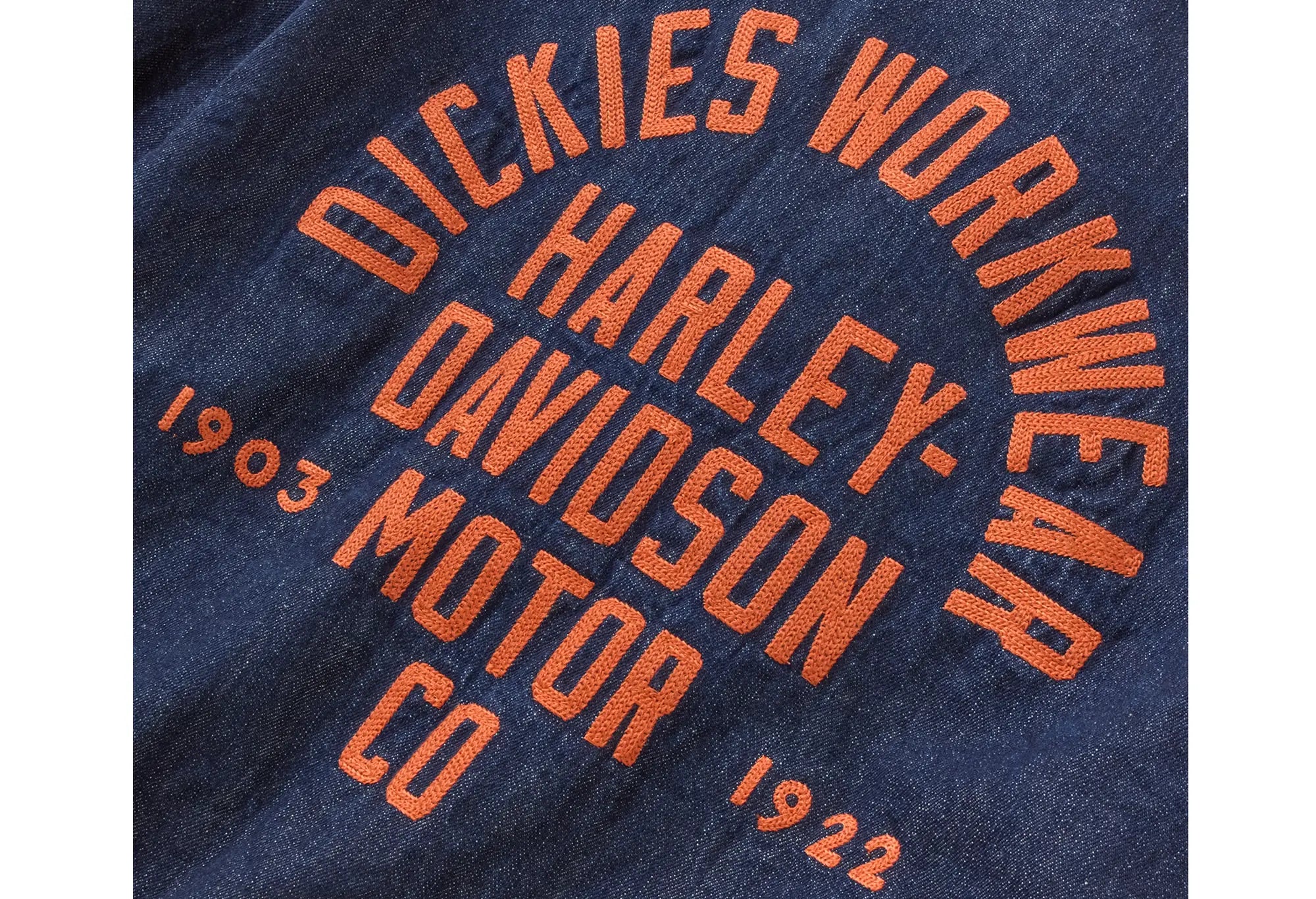 Dickies X Harley Davidson Denim Jacket Rinsed Indigo Dickies