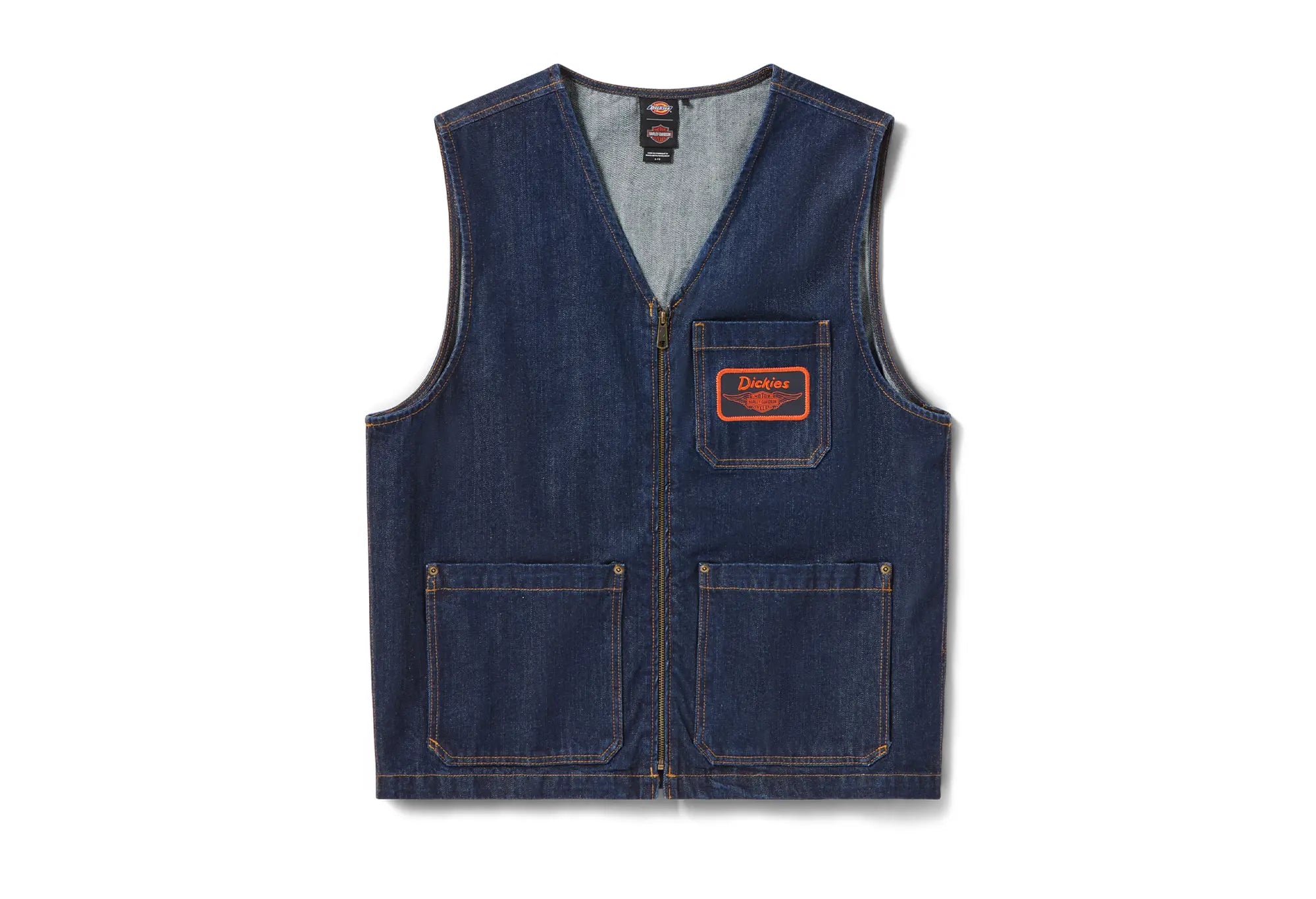 Dickies X Harley Davidson Veste ss Manche rinsed denim Dickies