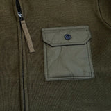 Gilet tricoté TAION poche poitrine - olive - Taion