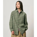 Gramicci Heavyweight Checkered Shirt Forest Green Gramicci