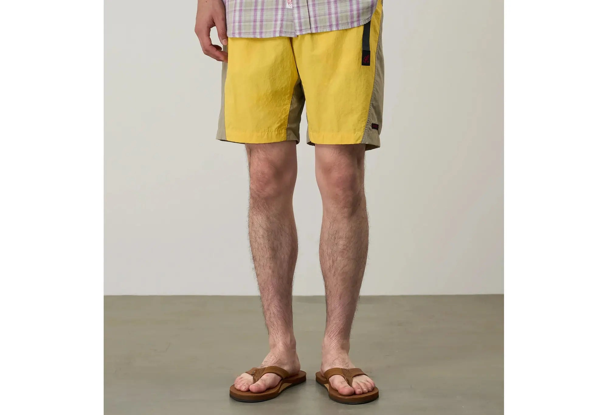 Gramicci Nylon Block Shorts - Banana - Gramicci