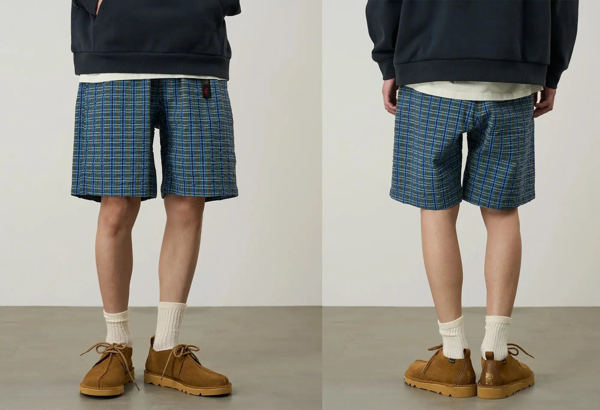 Gramicci O.G. G-Short Seersucker Plaid Multi Stripe Gramicci