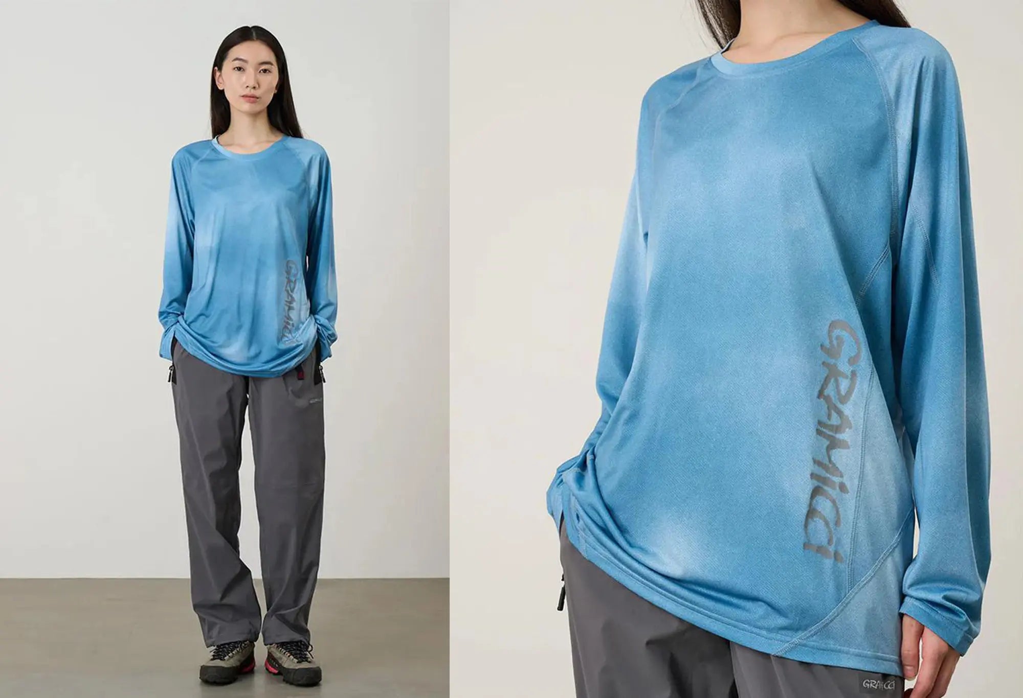 Gramicci T-shirt à manches longues 1ST Layer Blue Gramicci