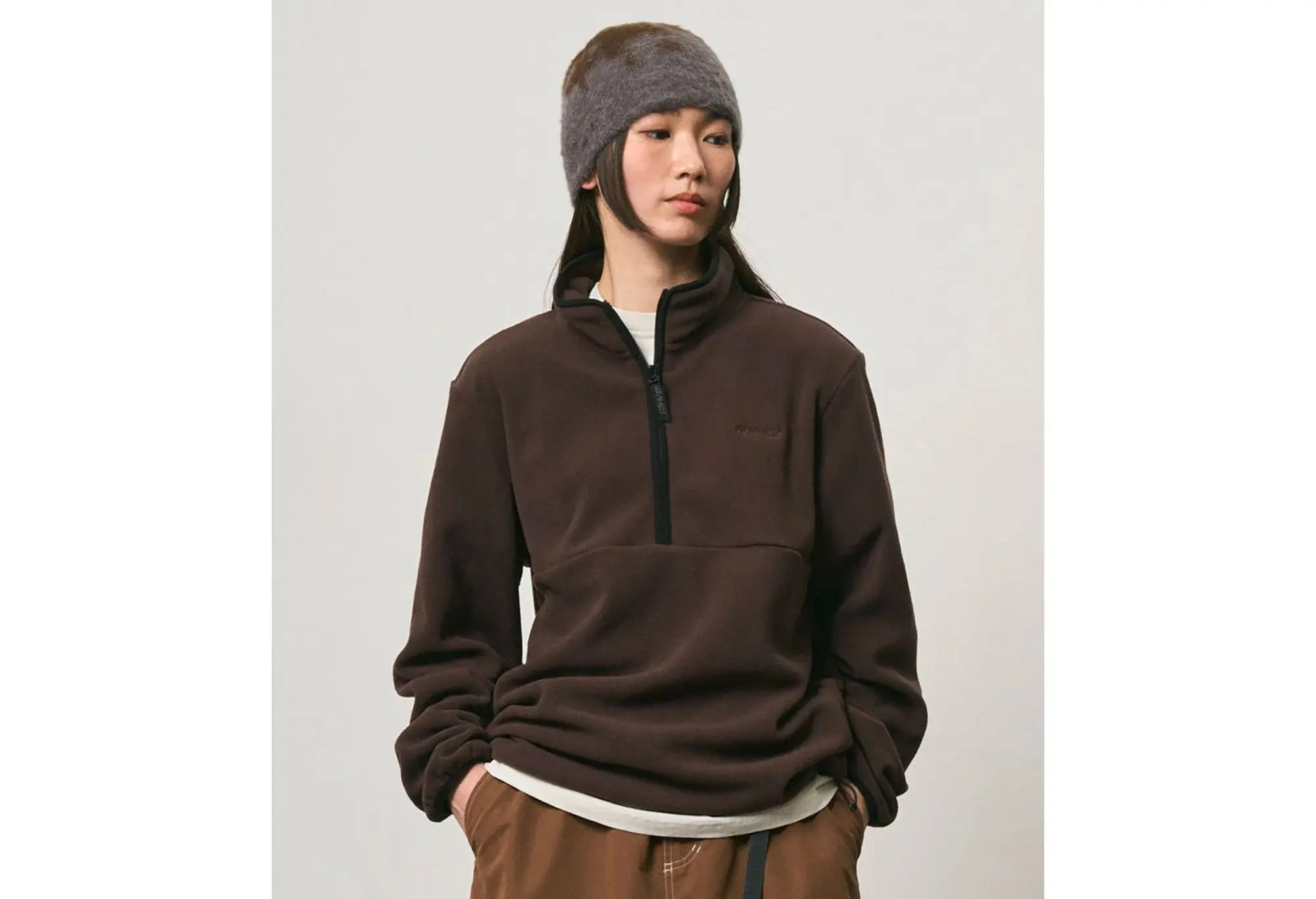 Gramicci Thermal Fleece Pullover Deep Brown Gramicci