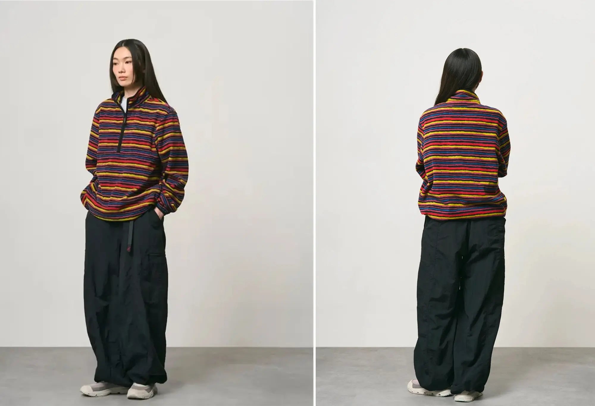 Gramicci Thermal Fleece Pullover Multi-Stripe Gramicci