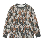 Gramicci Waffle Crew Pullover Bark Camo Gramicci