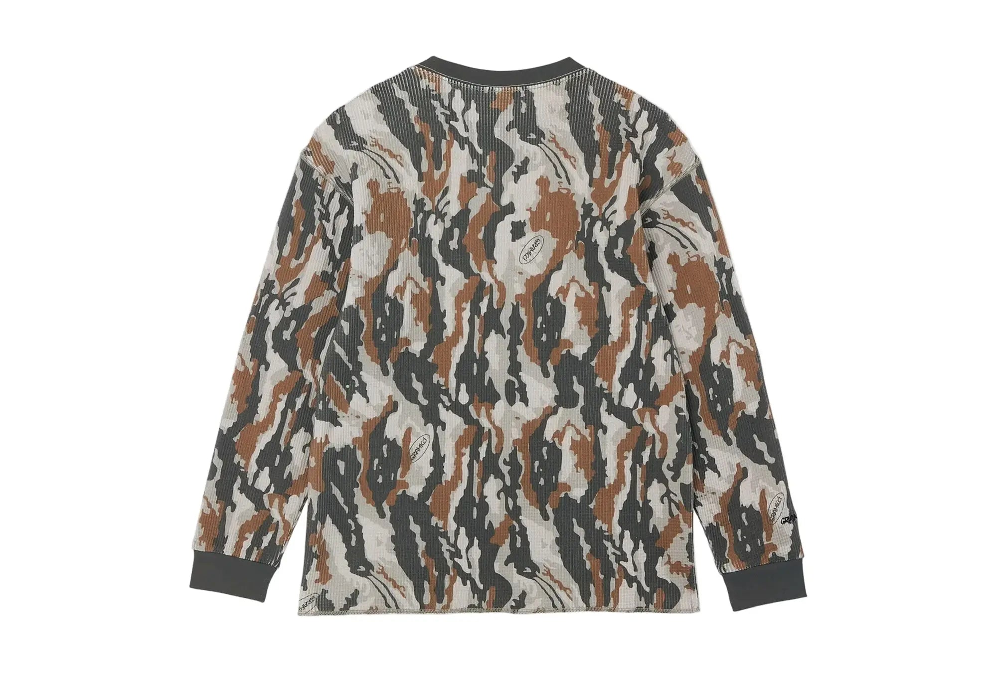 Gramicci Waffle Crew Pullover Bark Camo Gramicci