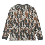 Gramicci Waffle Crew Pullover Bark Camo Gramicci