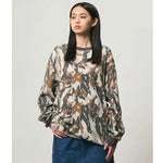 Gramicci Waffle Crew Pullover Bark Camo Gramicci